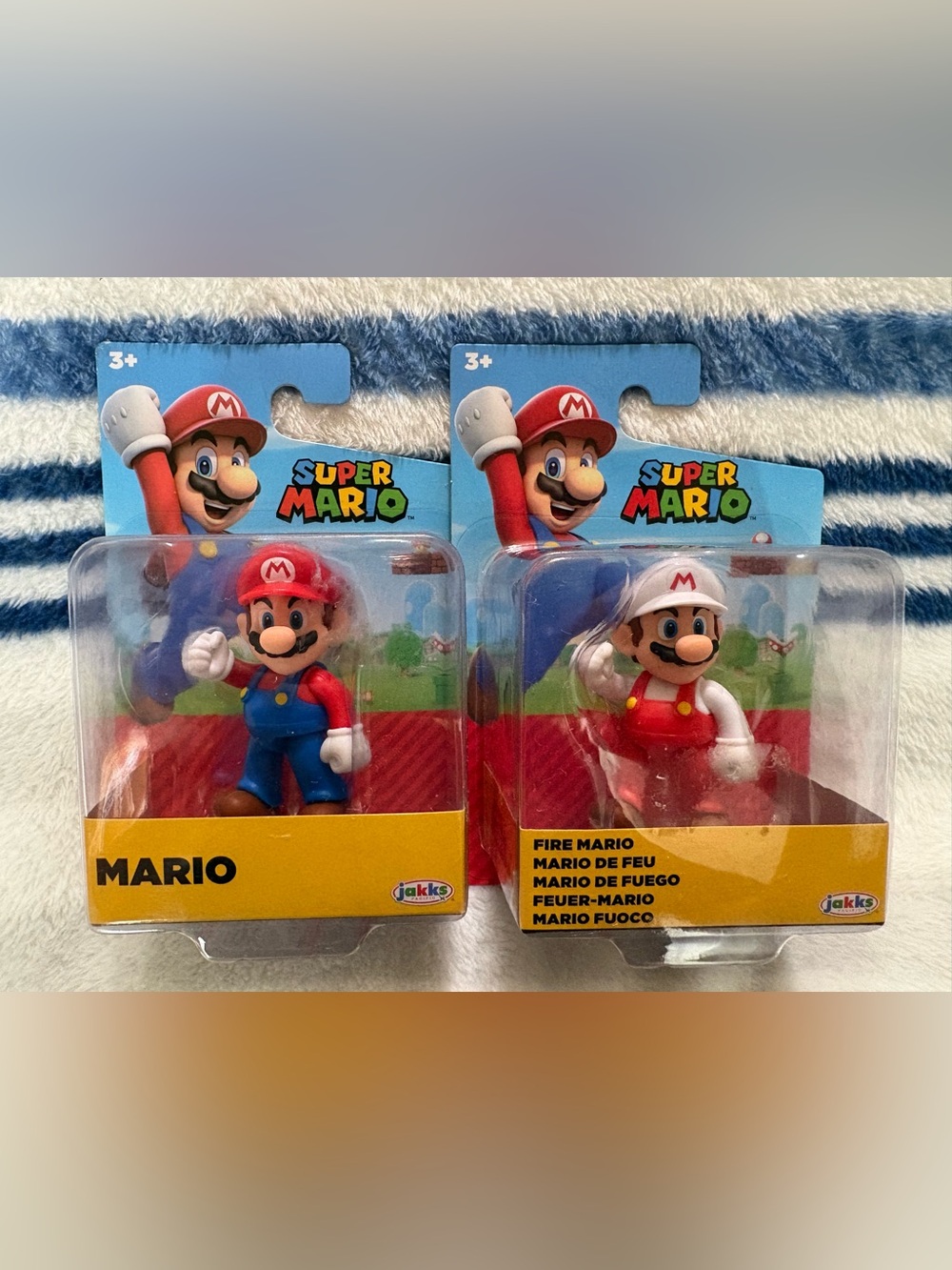 New Lot of 2 New Jakks Pacific Mario and Fire Mario
